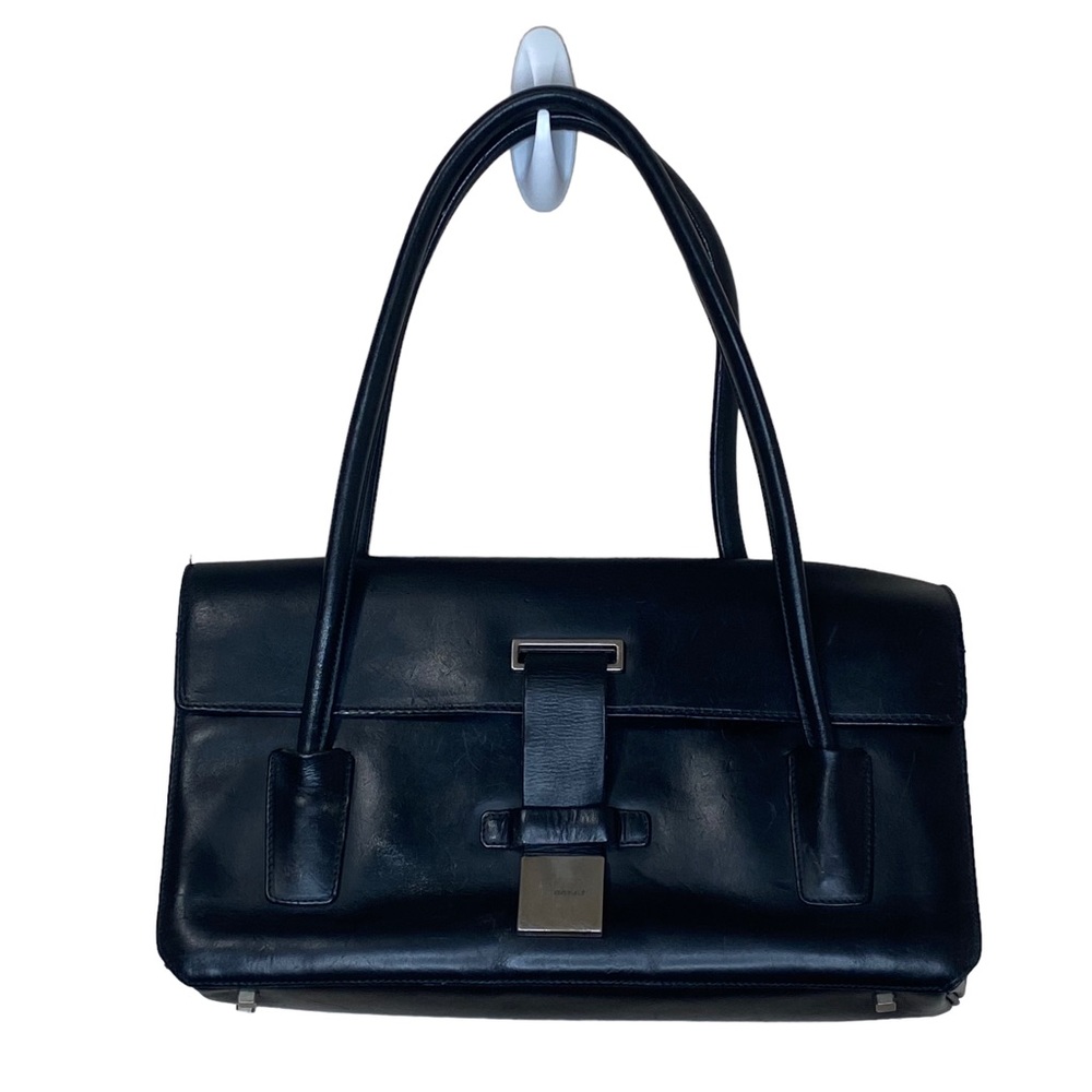Italian black leather Shoulder Bag